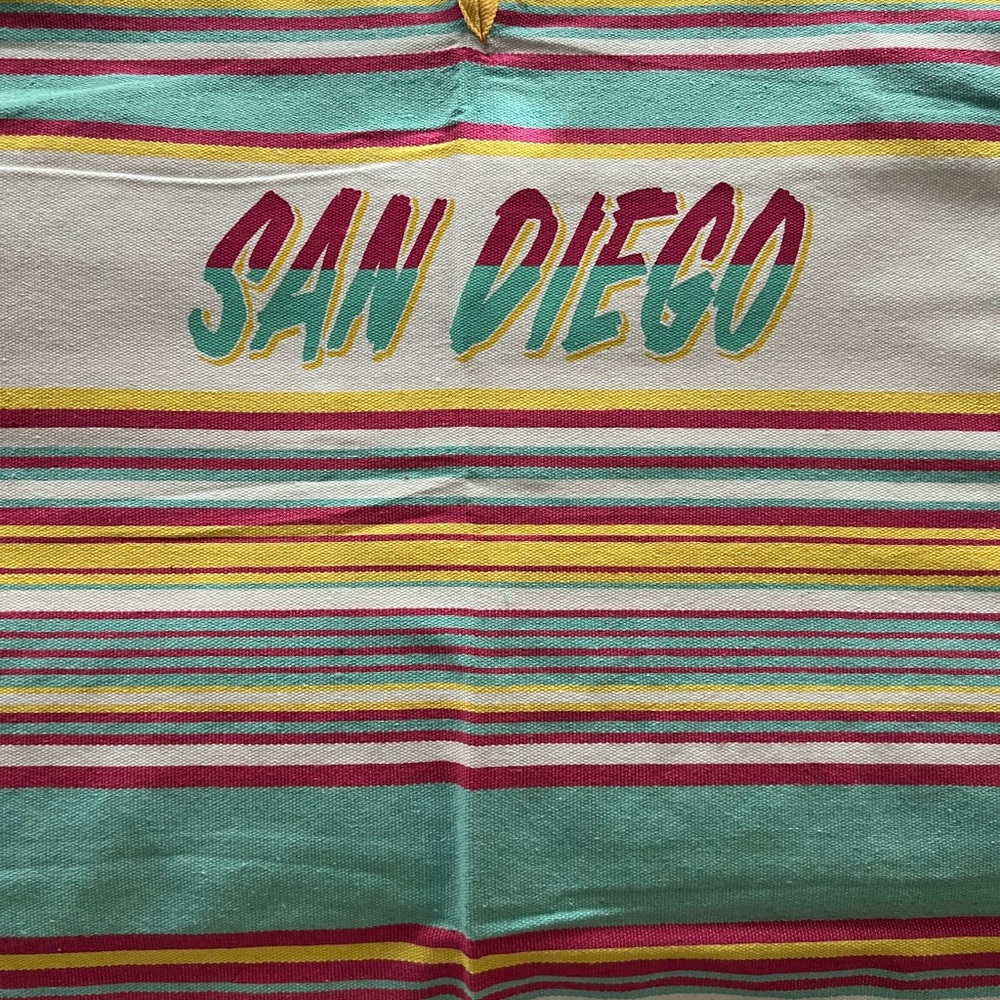 Striped San Diego Padres Poncho